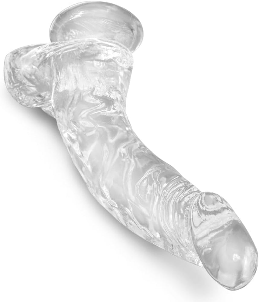 King Cock Clear 7.5″ Cock w/ Balls