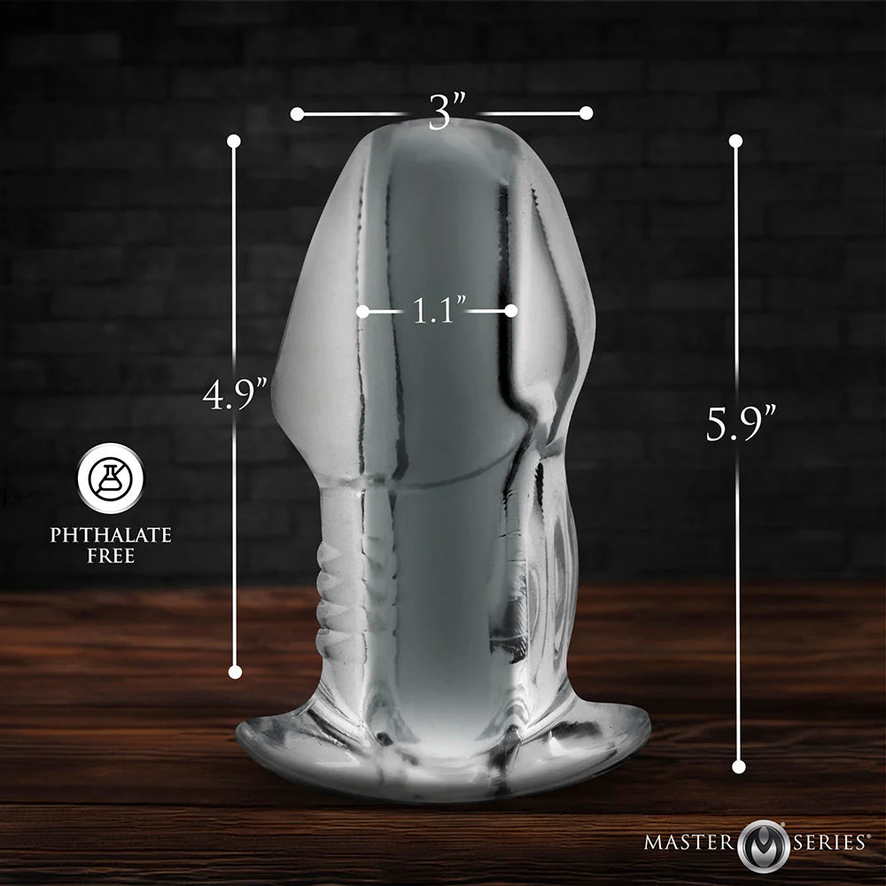 MS Dicked Clear Hollow Anal Plug - X-Large