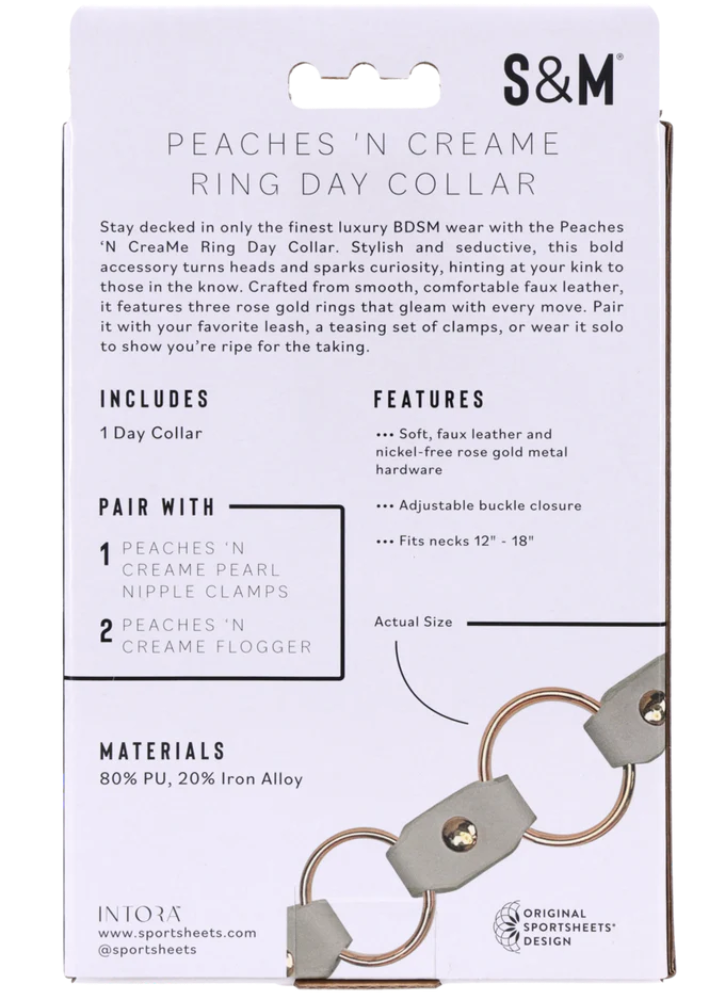 S&M Ring Day Collar Peaches & Cream