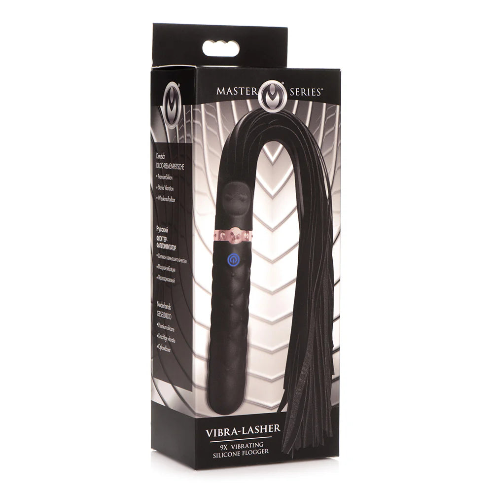 MS Vibra-Lasher 9X Vibrating Dildo Flogger