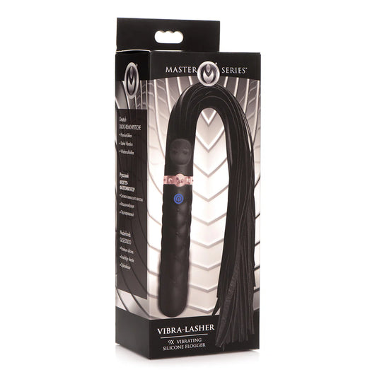 MS Vibra-Lasher 9X Vibrating Dildo Flogger