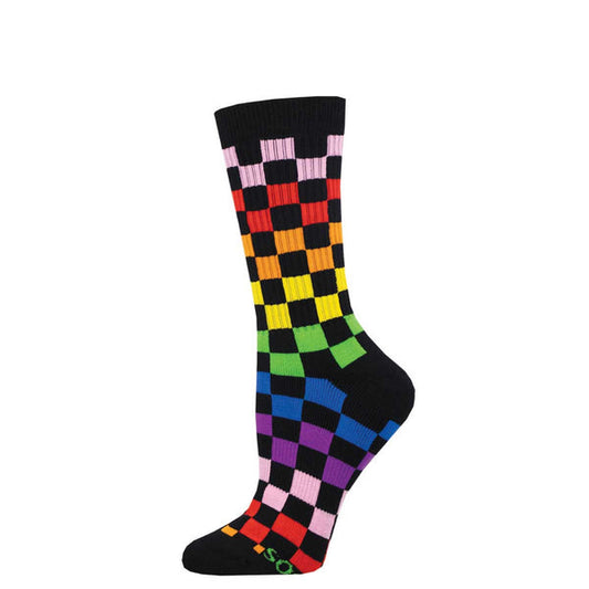 Socksmith Check Me Out Crew Socks - Rainbow