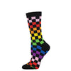 Socksmith Check Me Out Crew Socks - Rainbow
