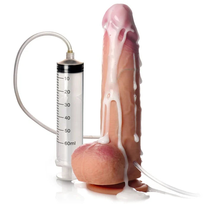 JOCK 8.75" Ejaculating Silicone Dildo w/ Balls