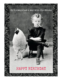 Way With Chicks Birthday Card