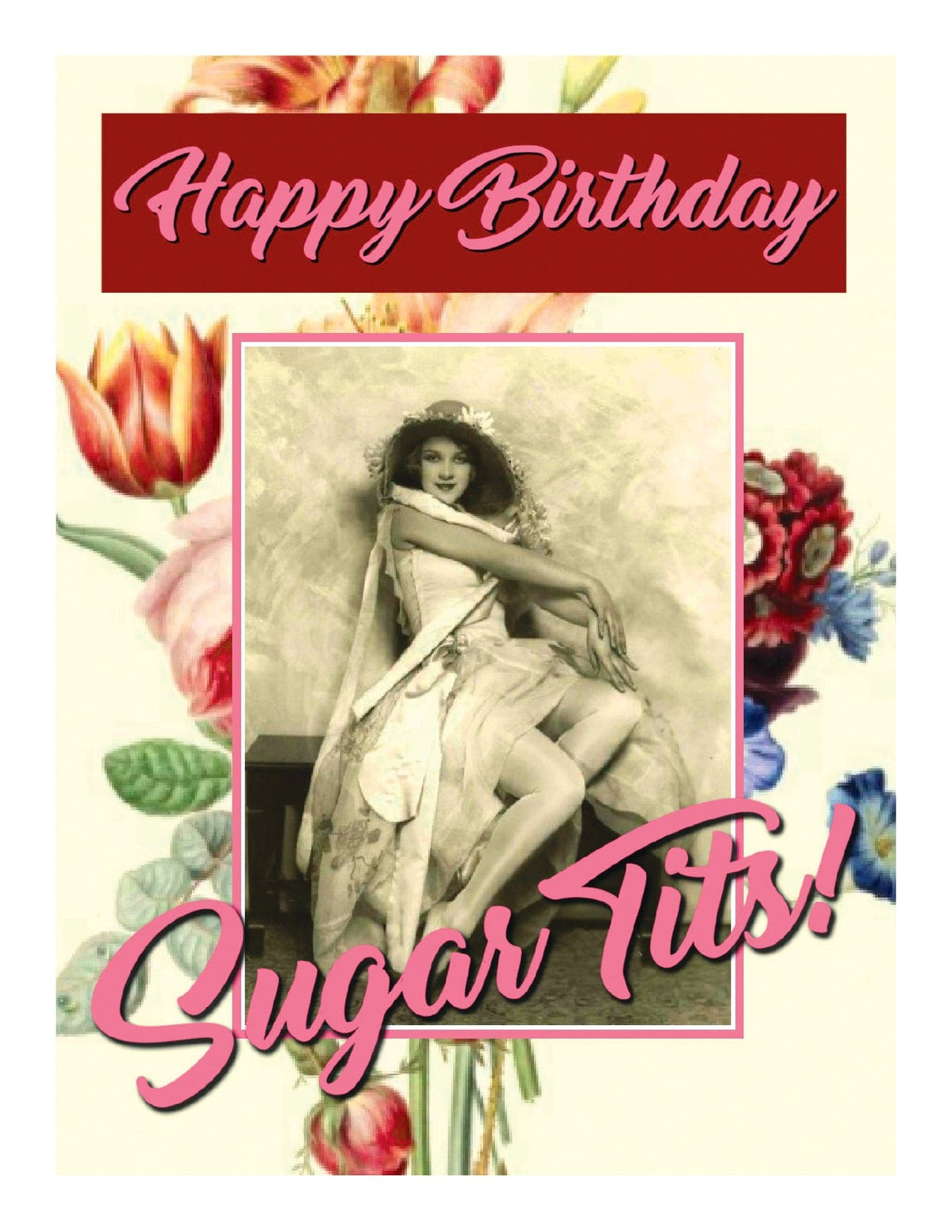 Sugar Tits Birthday Card
