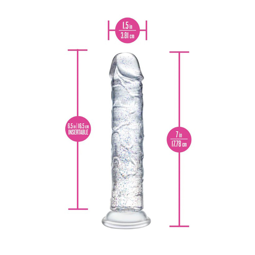 Naturally Yours - Glamor - Sparkling Clear Dildo 7"