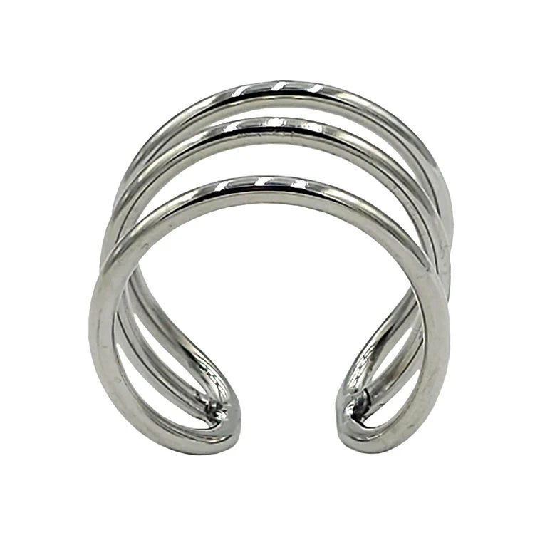Rouge Stainless Steel  Triple Wire Glans Ring