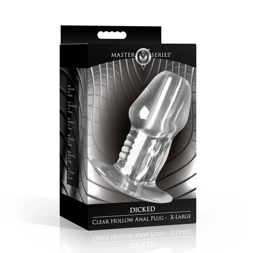 MS Dicked Clear Hollow Anal Plug - X-Large