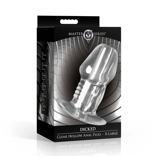 MS Dicked Clear Hollow Anal Plug - X-Large