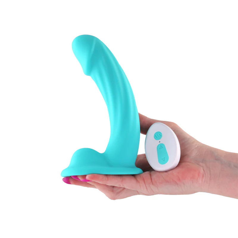 Colours 'Curve' Vibrating 6" Dildo -Teal