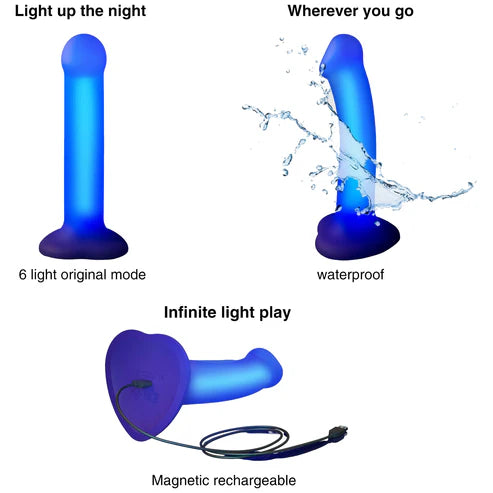 Strap-on-Me Glow-LED Silicone Dildo