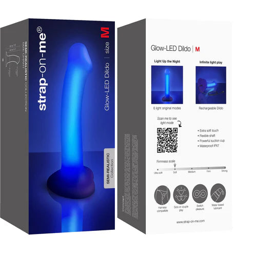Strap-on-Me Glow-LED Silicone Dildo