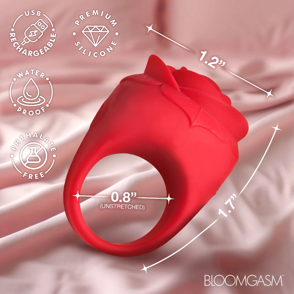 Bloomgasm ''Rose'' Ring Discreet Finger Vibrator