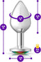 Cheeky Charms Gem Butt Plug - Medium/Silver