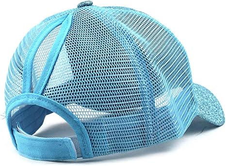 Blue Glitter Baseball Cap