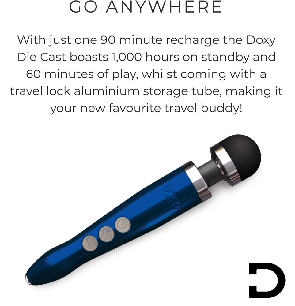 Doxy 'Die Cast 3R' Massager Wand -Blue