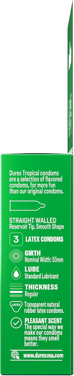 Durex Tropical Flavoured Condoms - 3pk