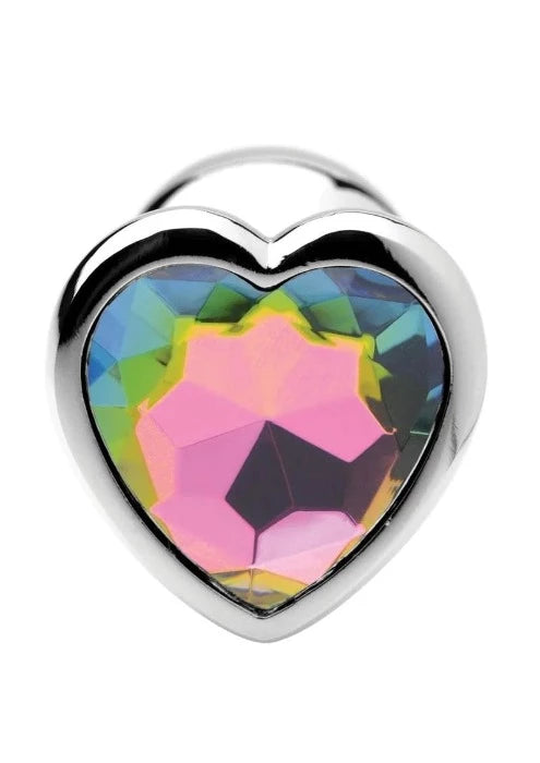 Booty Sparks "Rainbow Prism Heart" Anal Plug -Small