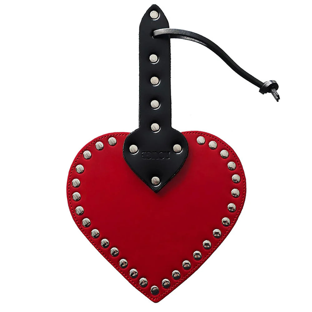 ROUGE Leather 'Heart' Paddle -Red