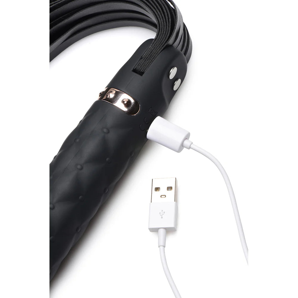 MS Vibra-Lasher 9X Vibrating Dildo Flogger