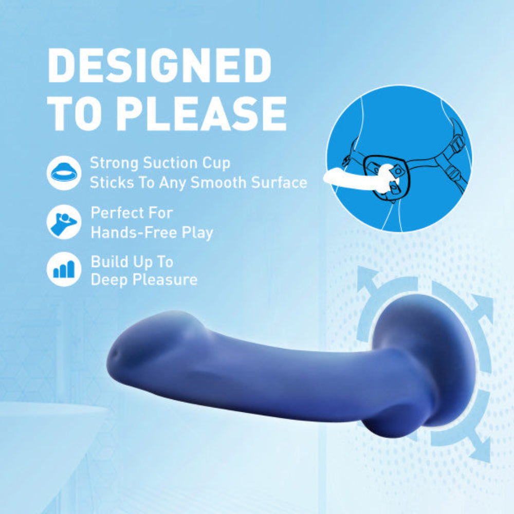 Avant D10 Ergo Mini Dual Density Dildo - Indigo
