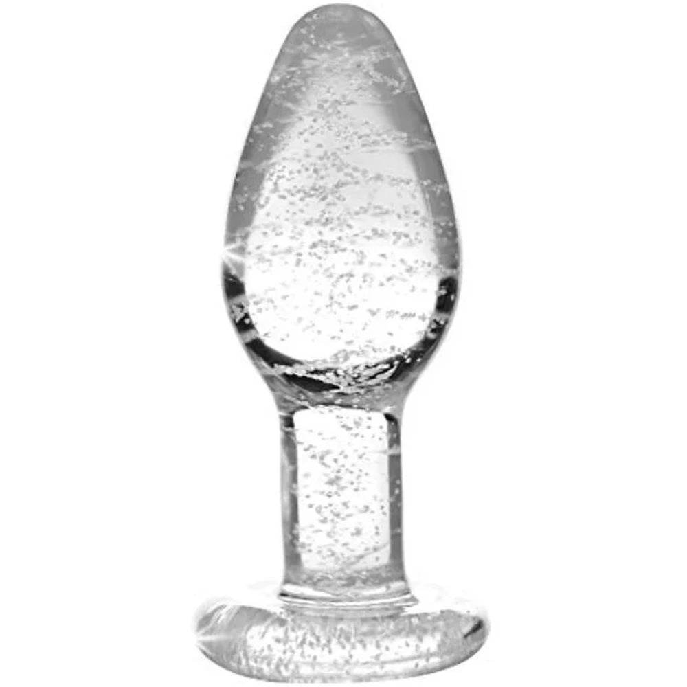 Booty Sparks "Glow-in-the-Dark" Glass Anal Plug -Med