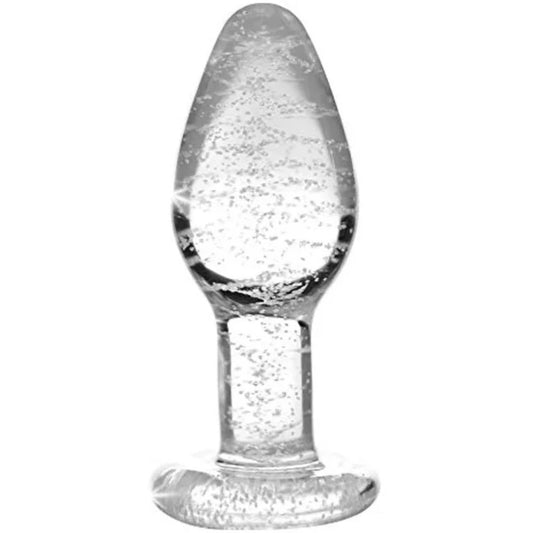 Booty Sparks "Glow-in-the-Dark" Glass Anal Plug -Med