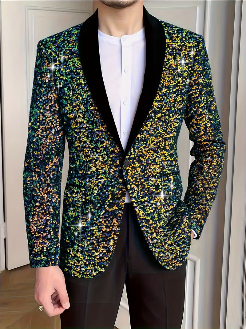 DARK SEQUIN BLAZER