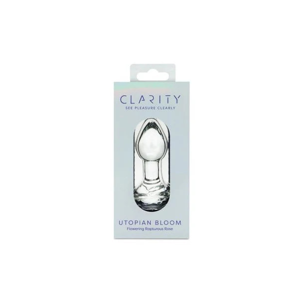 Clarity - Glass - Utopian Bloom Butt Plug