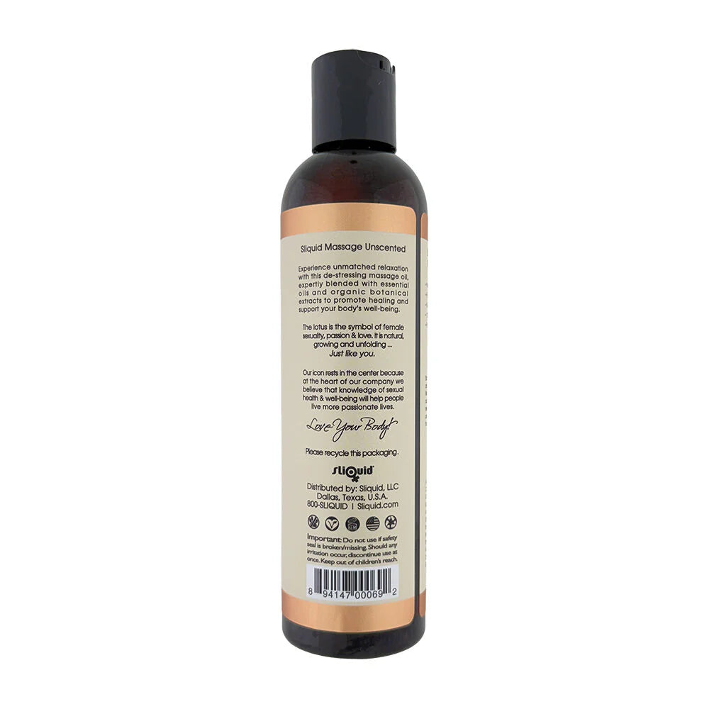 Sliquid 'Unscented' Massage Oil 8.5oz