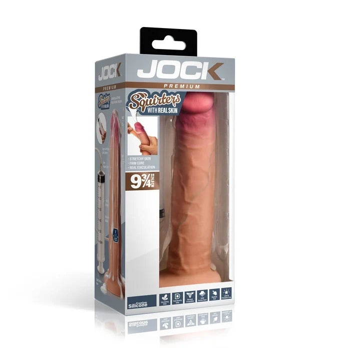 JOCK 9.75" Ejaculating Silicone Dildo