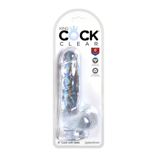 King Cock Clear 6" Cock with Balls