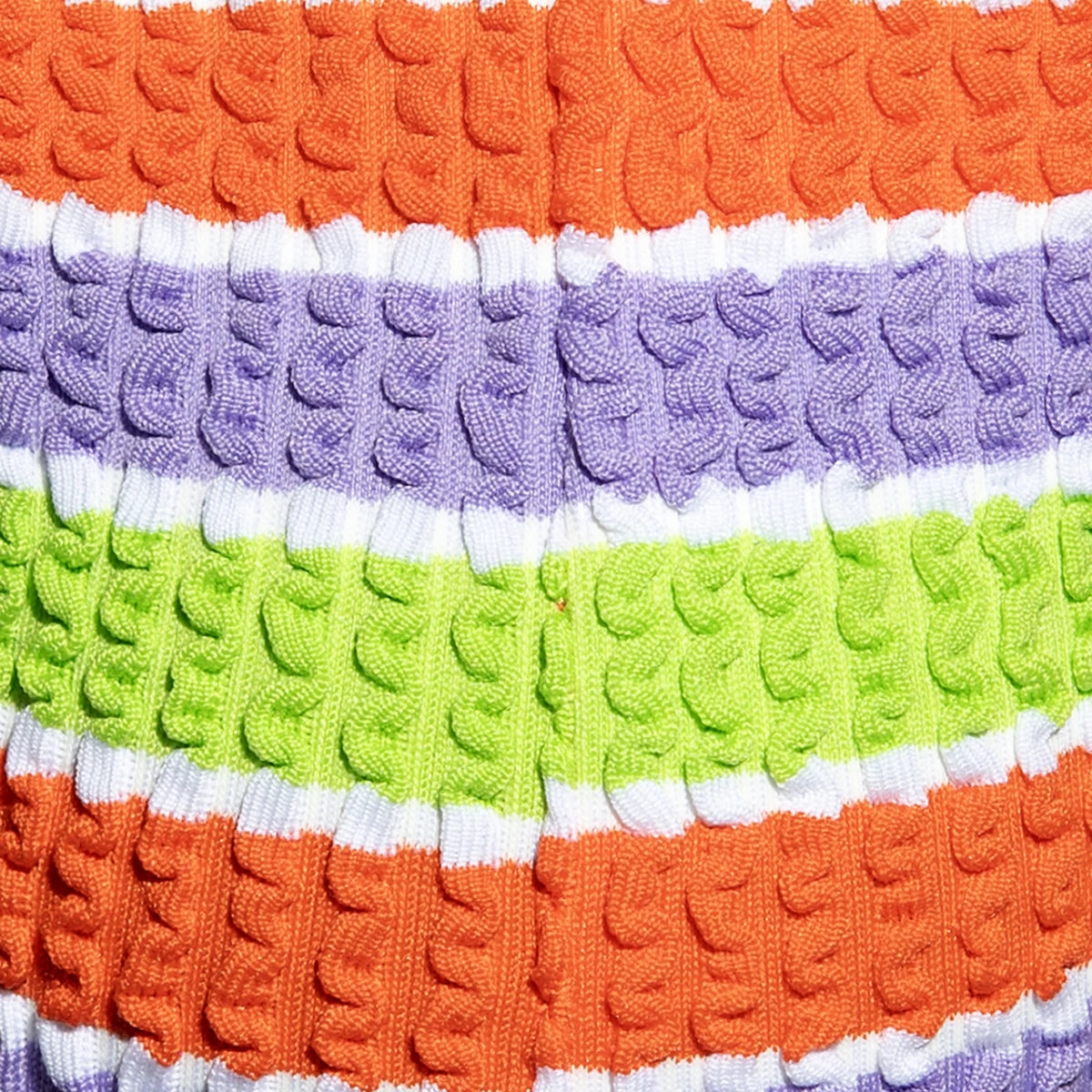 ES Collection 70's Stripes Swim G-String - Neon Orange