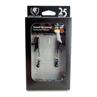 Spartacus Broad Tip "Black Beaded" Alligator Nipple Clamps