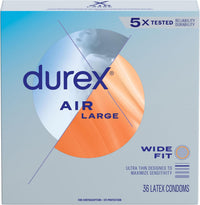 Durex Air Wide Fit Large Condoms - 3pk