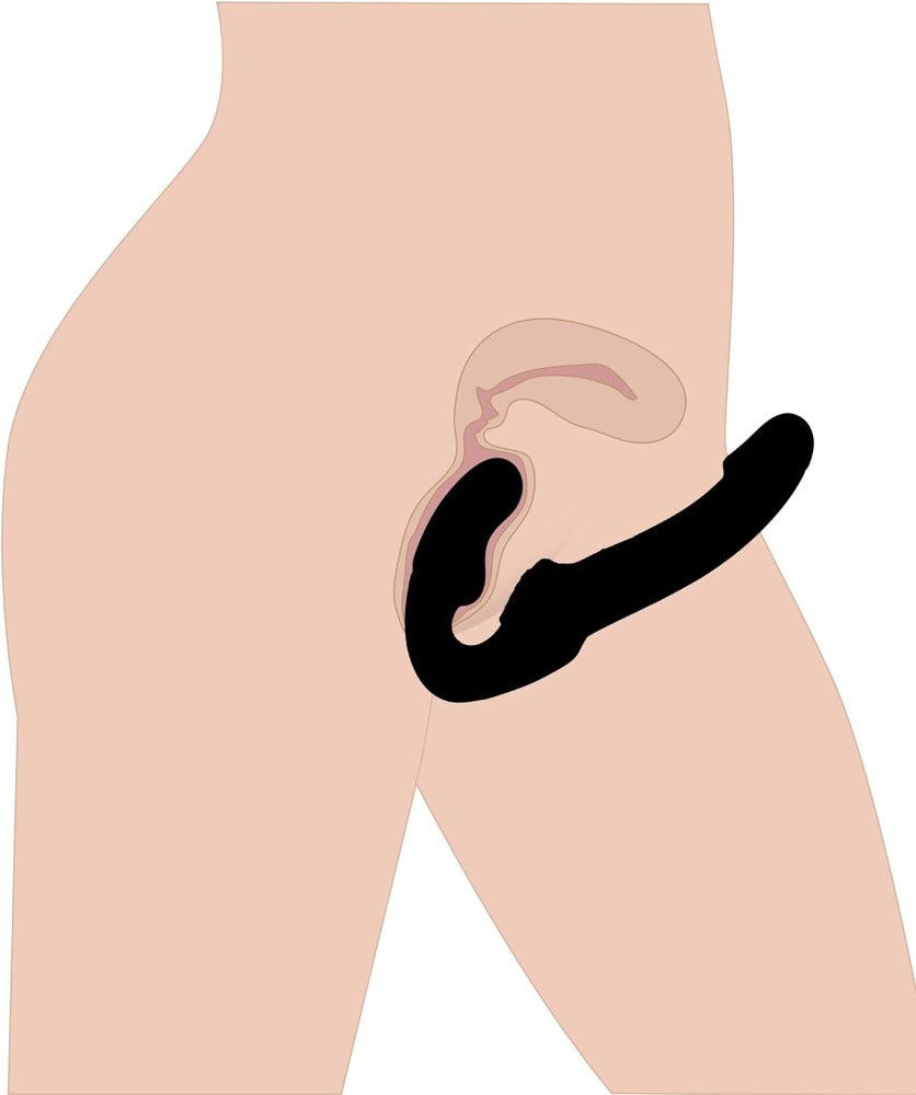 Strap U "Evoke" Vibrating Strapless Strap On -Black