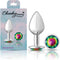 Cheeky Charms Gem Butt Plug - Medium/Silver