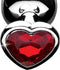 Booty Sparks ''Red Heart'' Gem Anal Plug -Medium