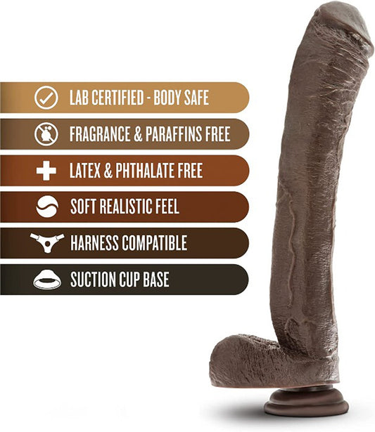 Dr. Skin 'Mr. Ed' 13 Inch Extra Long Dildo -Chocolate
