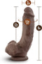 Dr. Skin &quot;Mr. Mayor&quot; Dildo 9&quot; -Chocolate