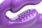 U Strap 7X Revolver 2 Inch Thick Vibrating Strapless Strap-on -Purple