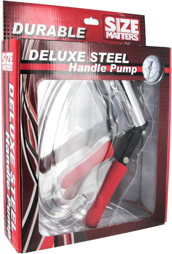 Size Matters "Steel Handle" Vacuum Pump w/ Pressure Gauge