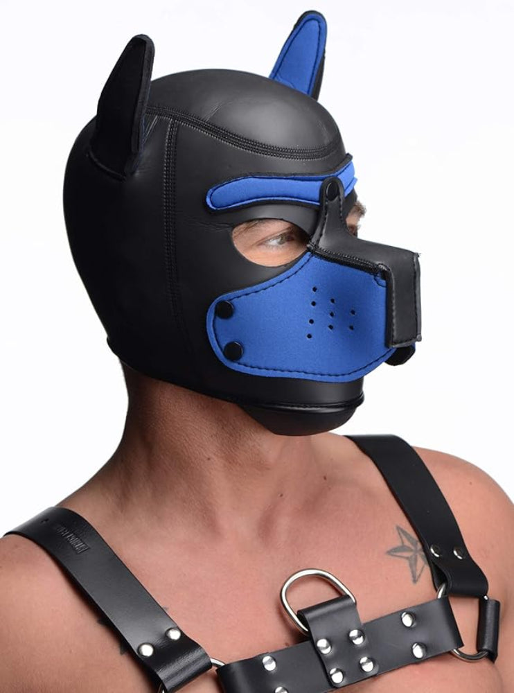 Master Series "Spike" Neoprene Puppy Hood -Blue