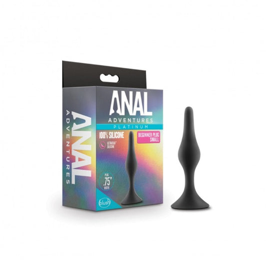 Anal Adventures Platinum Beginner Plug "Small" -Black