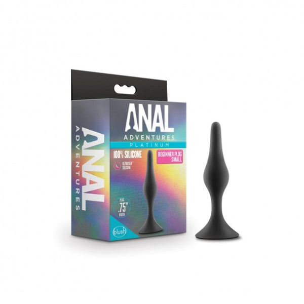 Anal Adventures Platinum Beginner Plug "Small" -Black