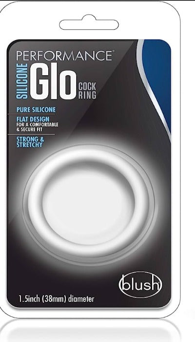 Performance Silicone "Glo Pro" Cock Ring -White