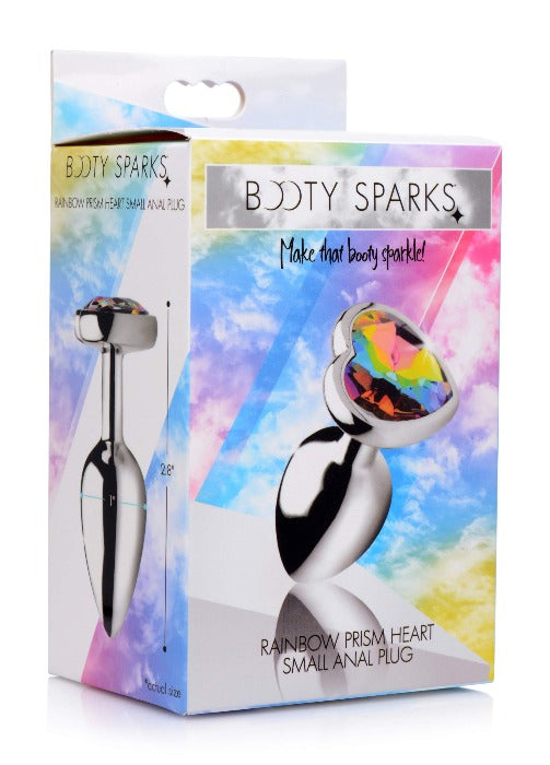 Booty Sparks "Rainbow Prism Heart" Anal Plug -Small