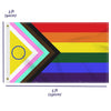 Inclusive Progress Pride Rainbow Flag - 3ft by 5ft