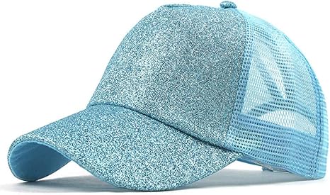 Blue Glitter Baseball Cap